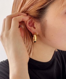 【 New market 】プランプ メタル フープ ピアス