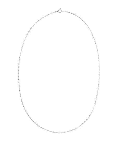 YArKA（ヤーカ）の「【YArKA/ヤーカ】helix chain narrow necklace [TOLN50] / 螺旋フラットチェーン細ネックレス（ネックレス・メンズ・シルバー・FREE）」の2枚目の写真