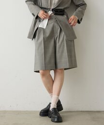 【セットアップ対応】チェックハーフパンツ