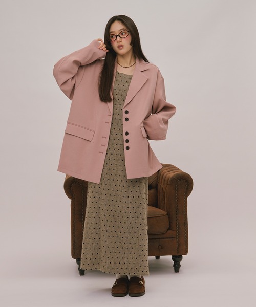 loin nuit(ロワンニュイ)の「assort pencil dress / アソートペンシルドレス(ジャンパースカート・レディース・グレー/ブラウン/ダークブラウン・FREE/SMALL)」の8枚目の写真