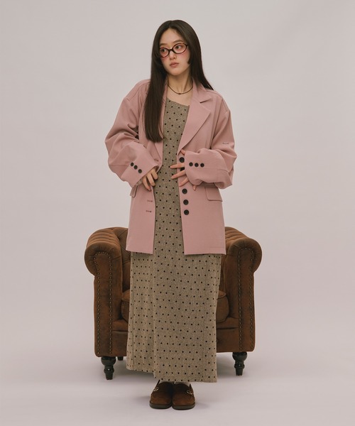 loin nuit(ロワンニュイ)の「assort pencil dress / アソートペンシルドレス(ジャンパースカート・レディース・グレー/ブラウン/ダークブラウン・FREE/SMALL)」の9枚目の写真