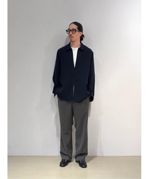 ESTNATION(エストネーション)の「ESTNATION / ノープリーツ ストレートスラックス(スラックス・メンズ・チャコールグレー/アイボリー・MEDIUM/LARGE)」の7枚目の写真