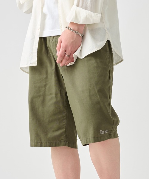 HANES(ヘインズ)の「【Hanes】チノクロスリラックスショートパンツ 067050(チノパンツ・メンズ・カーキ/ベージュ/ネイビー/ブラック・M/L/LL)」の1枚目の写真
