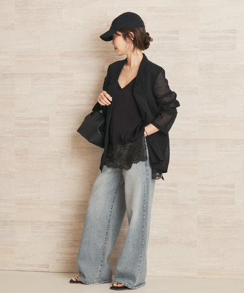 plage（プラージュ）の「organic cotton sheer ジャケット（その他アウター・レディース・ブラウン/ブラック・36/38）」の3枚目の写真
