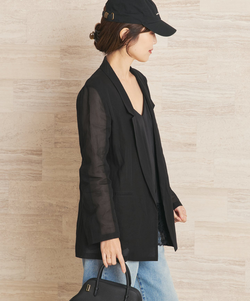 plage（プラージュ）の「organic cotton sheer ジャケット（その他アウター・レディース・ブラウン/ブラック・36/38）」の10枚目の写真