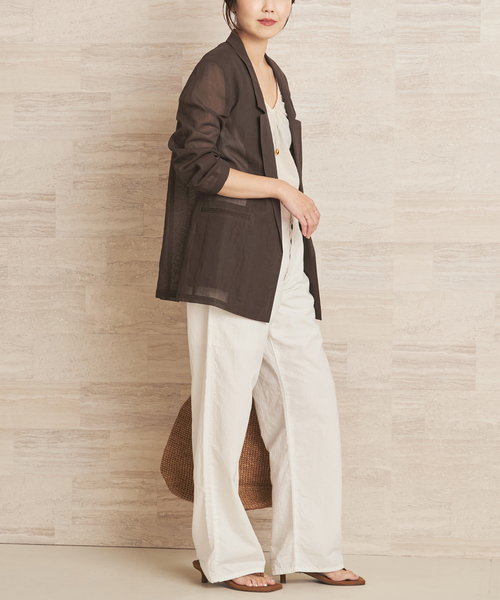 plage（プラージュ）の「organic cotton sheer ジャケット（その他アウター・レディース・ブラウン/ブラック・36/38）」の13枚目の写真