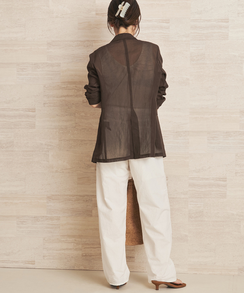 plage（プラージュ）の「organic cotton sheer ジャケット（その他アウター・レディース・ブラウン/ブラック・36/38）」の14枚目の写真