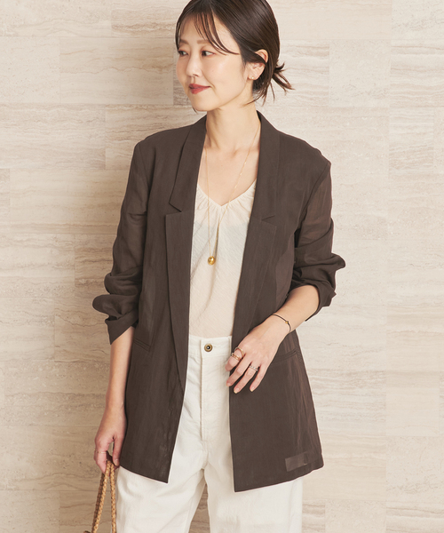 plage（プラージュ）の「organic cotton sheer ジャケット（その他アウター・レディース・ブラウン/ブラック・36/38）」の15枚目の写真