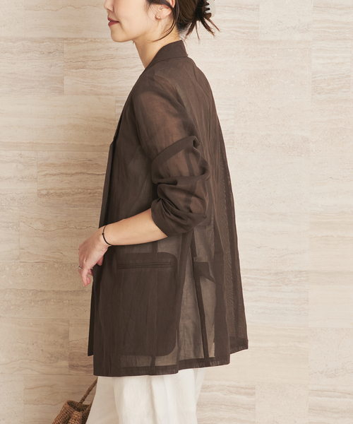 plage（プラージュ）の「organic cotton sheer ジャケット（その他アウター・レディース・ブラウン/ブラック・36/38）」の16枚目の写真