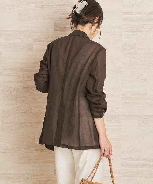 plage（プラージュ）の「organic cotton sheer ジャケット（その他アウター・レディース・ブラウン/ブラック・36/38）」の17枚目の写真