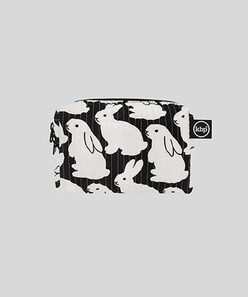 Quilting Little Black Bunnies Box Pouch_S（ポーチ
