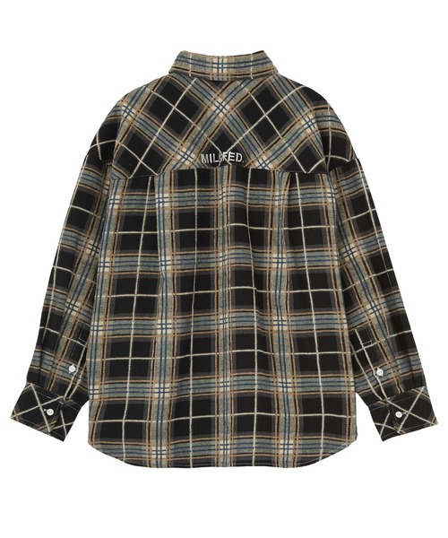 MILKFED.（ミルクフェド）の「LOGO PLAID SHIRT（シャツ/ブラウス・レディース・ブルー/ブラック/ブラウン・S/M）」の19枚目の写真