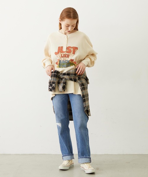 MILKFED.（ミルクフェド）の「LOGO PLAID SHIRT（シャツ/ブラウス・レディース・ブルー/ブラック/ブラウン・S/M）」の4枚目の写真