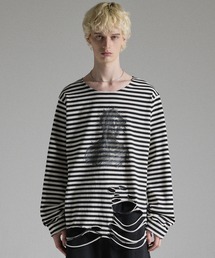 GRANCY（グランシー）の「【GRANCY】Graphic Damage LongTee / グラフィックダメージロングTシャツ（Tシャツ/カットソー）」
