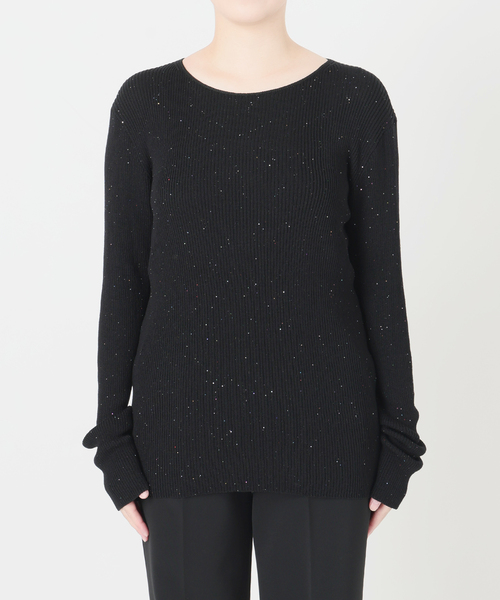 VERMEIL par iena（ヴェルメイユパーイエナ）の「Sparkle リブニットトップ（ニット/セーター・レディース・ブラック/ベージュ系その他・FREE）」の19枚目の写真