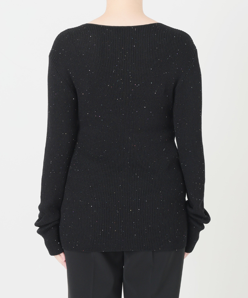 VERMEIL par iena（ヴェルメイユパーイエナ）の「Sparkle リブニットトップ（ニット/セーター・レディース・ブラック/ベージュ系その他・FREE）」の21枚目の写真