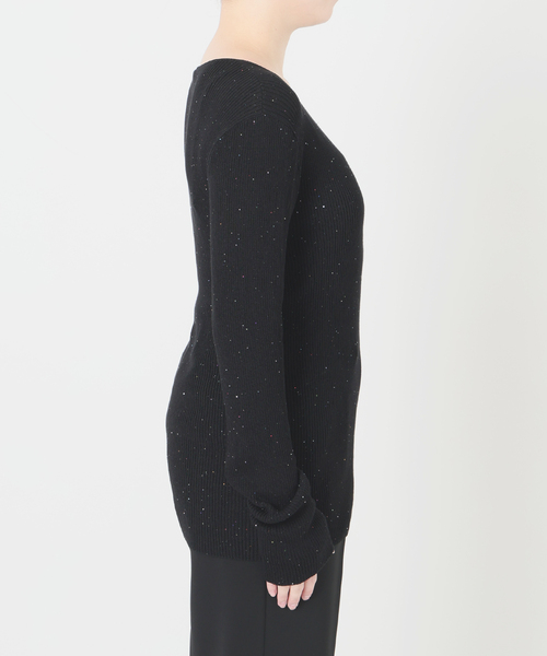 VERMEIL par iena（ヴェルメイユパーイエナ）の「Sparkle リブニットトップ（ニット/セーター・レディース・ブラック/ベージュ系その他・FREE）」の22枚目の写真