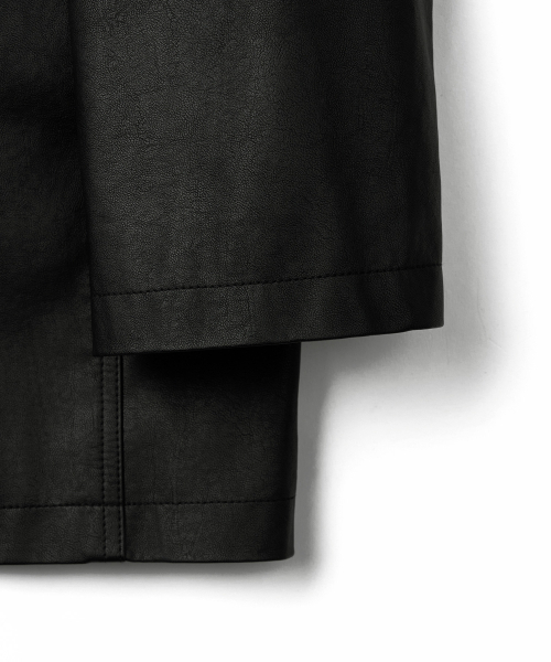TTUDEMENT(トュードメント)の「FAUX LEATHER HALF JACKET_BLACK(ライダースジャケット・レディース・その他・SMALL/MEDIUM)」の8枚目の写真