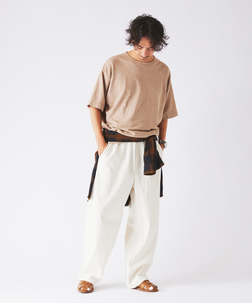 JOURNAL STANDARD relume(ジャーナルスタンダード レリューム)の「トップメランジ スリット Tシャツ(Tシャツ/カットソー・メンズ・ホワイト系その他/ライトグレー/ナチュラル・MEDIUM/LARGE)」の15枚目の写真