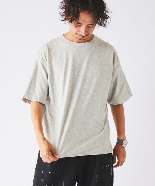JOURNAL STANDARD relume(ジャーナルスタンダード レリューム)の「トップメランジ スリット Tシャツ(Tシャツ/カットソー・メンズ・ホワイト系その他/ライトグレー/ナチュラル・MEDIUM/LARGE)」の17枚目の写真