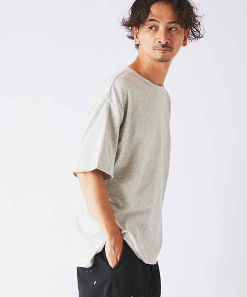 JOURNAL STANDARD relume(ジャーナルスタンダード レリューム)の「トップメランジ スリット Tシャツ(Tシャツ/カットソー・メンズ・ホワイト系その他/ライトグレー/ナチュラル・MEDIUM/LARGE)」の20枚目の写真