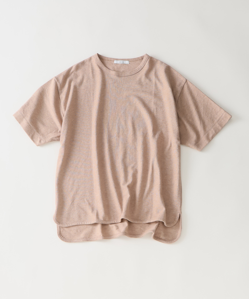 JOURNAL STANDARD relume(ジャーナルスタンダード レリューム)の「トップメランジ スリット Tシャツ(Tシャツ/カットソー・メンズ・ホワイト系その他/ライトグレー/ナチュラル・MEDIUM/LARGE)」の4枚目の写真