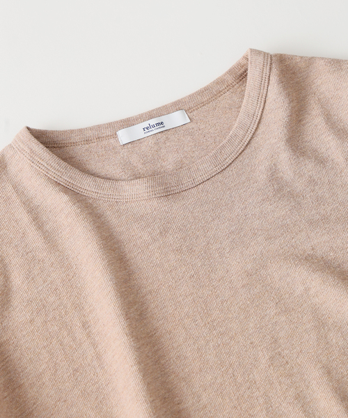 JOURNAL STANDARD relume(ジャーナルスタンダード レリューム)の「トップメランジ スリット Tシャツ(Tシャツ/カットソー・メンズ・ホワイト系その他/ライトグレー/ナチュラル・MEDIUM/LARGE)」の6枚目の写真