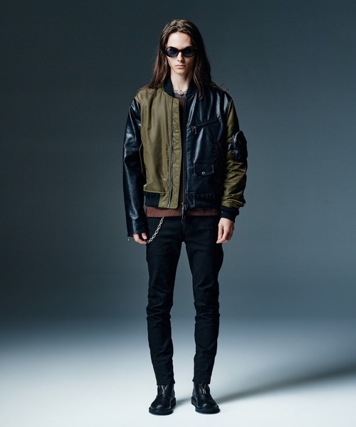 glamb(グラム)の「Combination MA-1 / コンビネーションMA-1(MA-1・メンズ・マルチ/ブラック/カーキ・S/M/L)」の19枚目の写真