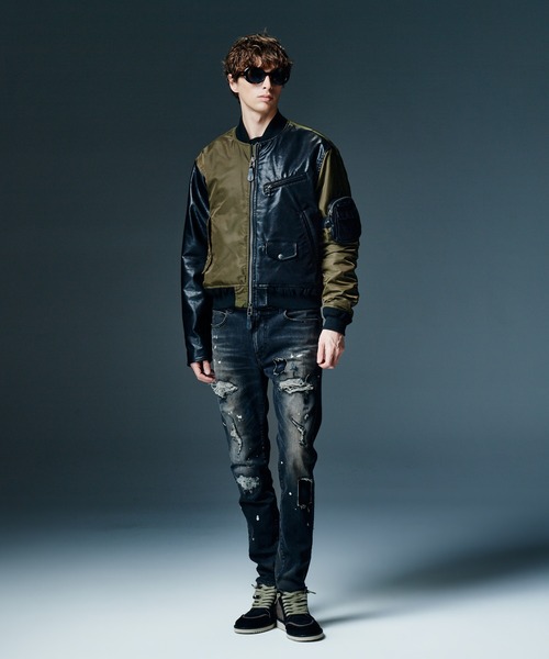 glamb(グラム)の「Combination MA-1 / コンビネーションMA-1(MA-1・メンズ・マルチ/ブラック/カーキ・S/M/L)」の21枚目の写真
