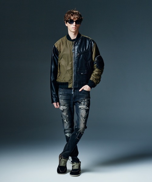 glamb(グラム)の「Combination MA-1 / コンビネーションMA-1(MA-1・メンズ・マルチ/ブラック/カーキ・S/M/L)」の20枚目の写真