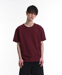 DIVEIN（ダイブイン）の「SLUB TEXTURE T-SHIRTS (BURGUNDY)（Tシャツ/カットソー）」