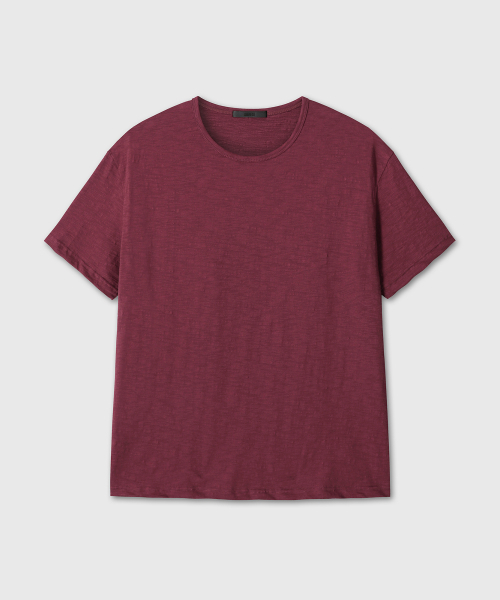 DIVEIN（ダイブイン）の「SLUB TEXTURE T-SHIRTS (BURGUNDY)（Tシャツ/カットソー・メンズ・その他・0/1/2）」の2枚目の写真