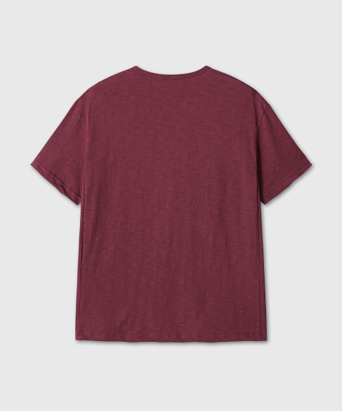 DIVEIN（ダイブイン）の「SLUB TEXTURE T-SHIRTS (BURGUNDY)（Tシャツ/カットソー・メンズ・その他・0/1/2）」の3枚目の写真