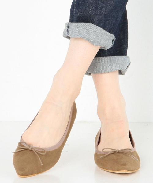 Boisson Chocolat（ボワソンショコラ）の「BFC ポインテッドバレエフラット（バレエシューズ・レディース・グレー/ベージュ/ケリー/ブラック/その他1/その他2・22.5cm/22cm/24cm/23.5cm/25cm/23cm/24.5cm）」の3枚目の写真