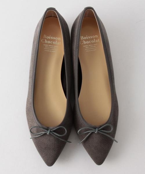 Boisson Chocolat（ボワソンショコラ）の「BFC ポインテッドバレエフラット（バレエシューズ・レディース・グレー/ベージュ/ケリー/ブラック/その他1/その他2・22.5cm/22cm/24cm/23.5cm/25cm/23cm/24.5cm）」の2枚目の写真