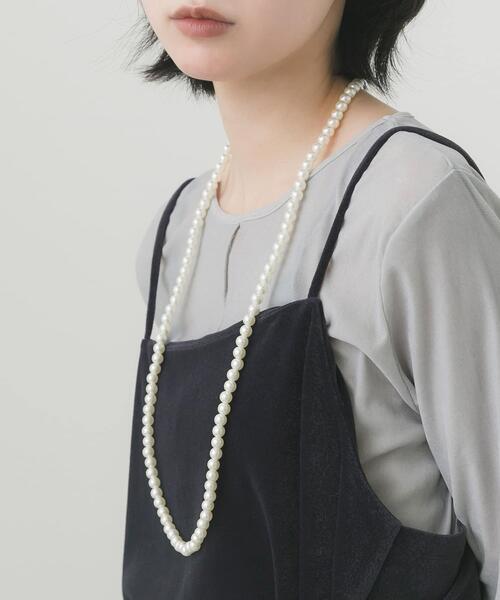 SMELLY(スメリー)の「ステンレスロングパールネックレス(ネックレス・レディース・ホワイト・-)」の10枚目の写真