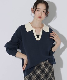 LAKOLE（ラコレ）の「スウェットライクスキッパーニットプルオーバー / 747845（ニット/セーター）」