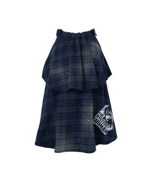 HYSTERIC GLAMOUR(ヒステリックグラマー)の「シャツレイヤードスカート(スカート・レディース・レッド系その他/ブルー系その他・FREE)」の6枚目の写真