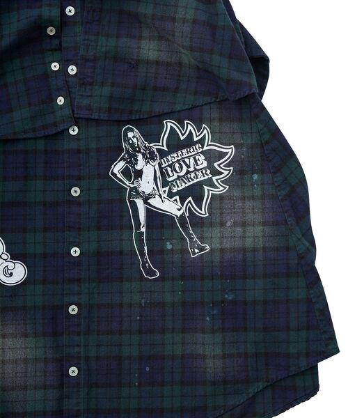 HYSTERIC GLAMOUR(ヒステリックグラマー)の「シャツレイヤードスカート(スカート・レディース・レッド系その他/ブルー系その他・FREE)」の7枚目の写真