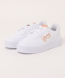 PUMA プーマ CARINA MIA レディーススニーカー 厚底シューズ(キャリーナミア) 408861 01 プーマホワイト/シナバー
