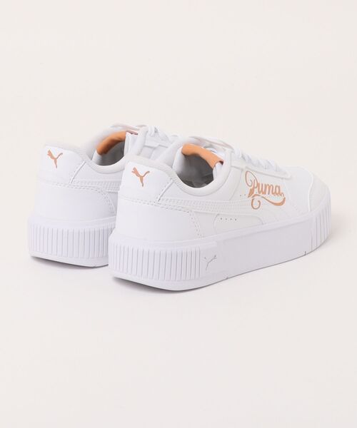 PUMA(プーマ)の「PUMA プーマ CARINA MIA レディーススニーカー 厚底シューズ(キャリーナミア) 408861 01 プーマホワイト/シナバー(スニーカー・レディース・ホワイト・22.5cm/23.5cm/24.5cm/23.0cm/24.0cm/25.0cm)」の2枚目の写真
