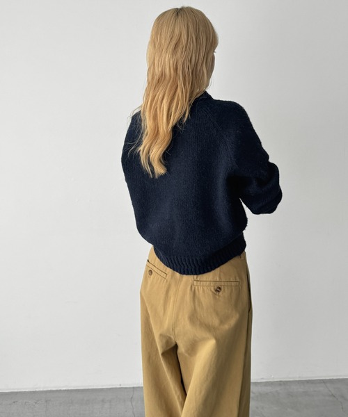 CANAL JEAN（キャナルジーン）の「El mar　ウール混ラグランニット（ニット/セーター・レディース・ネイビー/オフホワイト/グレー/ベージュ・ONE SIZE）」の22枚目の写真