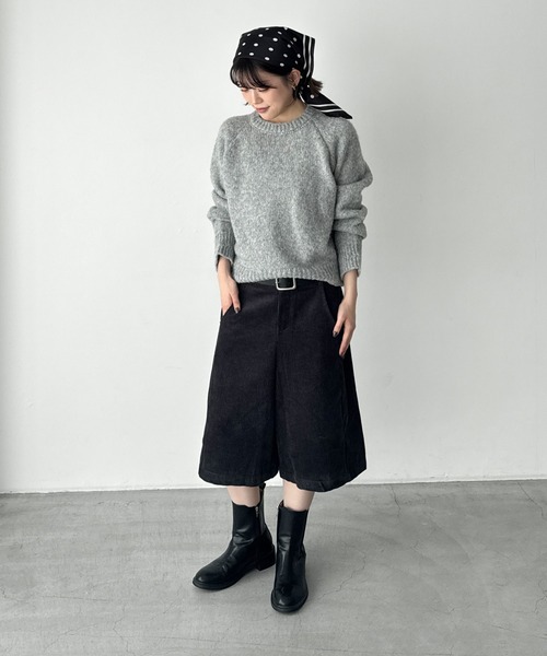 CANAL JEAN（キャナルジーン）の「El mar　ウール混ラグランニット（ニット/セーター・レディース・ネイビー/オフホワイト/グレー/ベージュ・ONE SIZE）」の5枚目の写真