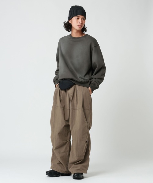 RAGEBLUE（レイジブルー）の「SPRAY PROCESSED COMPACT TERRY SWEATSHIRT/スプレー加工コンパクト裏毛スウェット（スウェット・メンズ・ブラック/グレー/ネイビー・MEDIUM/LARGE）」の21枚目の写真