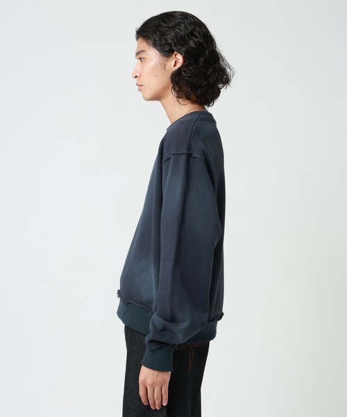 RAGEBLUE（レイジブルー）の「SPRAY PROCESSED COMPACT TERRY SWEATSHIRT/スプレー加工コンパクト裏毛スウェット（スウェット・メンズ・ブラック/グレー/ネイビー・MEDIUM/LARGE）」の13枚目の写真