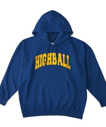 NOBOUND(ノーバウンド) プルパーカー メンズ スウェット ビッグシルエット HIGHBALL ハイボール リカー お酒 ロゴ プリント プルオーバーパーカー フーディー スエット トップス レディース ユニセックス
