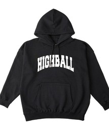 NOBOUND(ノーバウンド) プルパーカー メンズ スウェット ビッグシルエット HIGHBALL ハイボール リカー お酒 ロゴ プリント プルオーバーパーカー フーディー スエット トップス レディース ユニセックス