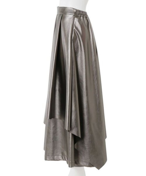 UN3D.(アンスリード)の「FAKE LEATHER ASYMME LAYERED PT / フェイクレザーアシメレイヤードパンツ(その他パンツ・レディース・ブラック/シルバー・38/36)」の11枚目の写真