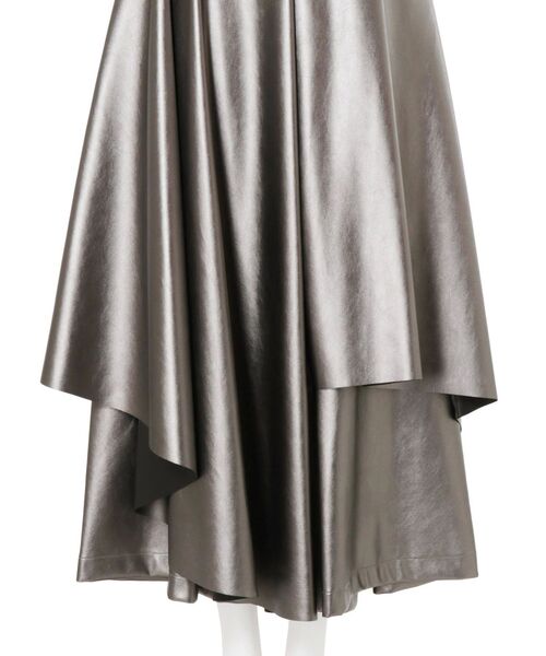 UN3D.(アンスリード)の「FAKE LEATHER ASYMME LAYERED PT / フェイクレザーアシメレイヤードパンツ(その他パンツ・レディース・ブラック/シルバー・38/36)」の16枚目の写真