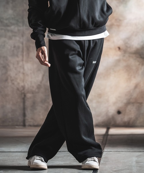 GLIMCLAP(グリムクラップ)の「mp15500-Bonded-Boa Sweat Wide-Straight Pants スウェットパンツ(212-055-gla-cg)(スウェットパンツ・メンズ・ブラック×グレー/グレー系その他/ミックスグレー/ブラック・S/L/M)」の6枚目の写真